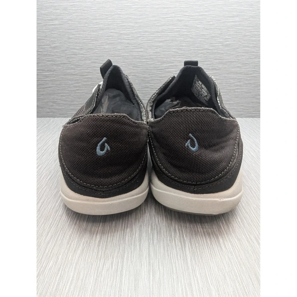OluKai Nohea Moku Shoes Mens 11 Black Mesh No Tie Boat Water Sneakers